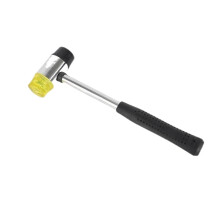 Double Face Soft Touch Hammer Leather DIY Tool Set - 2pcs Rubber Hammer with Black Plastic Coated Grip