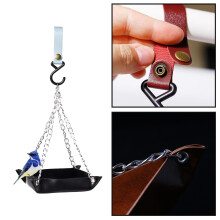Bird Feeder Outdoor Hanging Square Bird Feeder-Black square