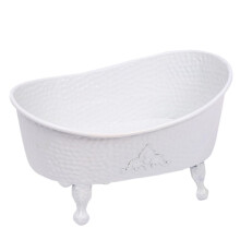 Mini Bathtub for Newborn Photography Props, White Metal Baby Tub for Infants to Toddler, Newborn Bath Basket