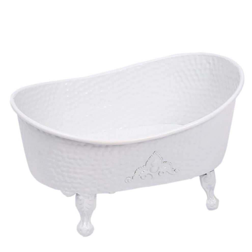 Mini Bathtub For Newborn Photography Props, Metal Baby Tub For Infants To Toddler, Newborn Bath Basket White 9094768681343