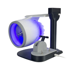 USB Table Fan with Humidifier, Adjustable Airflow, Quiet Aircraft Engine Design, Blue Light for Home or Office