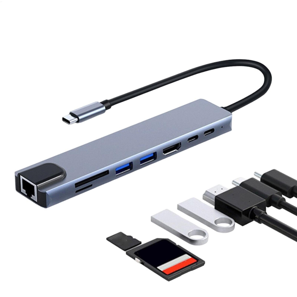 Usb C Hub For Macbook Pro, 8In1 Docking Station With 4K Ultrahd And 5Gbps Data Transfer 9199774424813