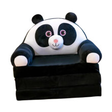 Animal Shaped Folding Sofa Bed Panda, Convertible Sleeper Chair For Kids, Plush Fabric Kids Sofa Chair For Home