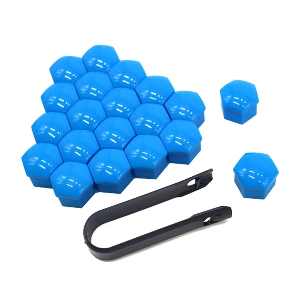 20Pcs 17Mm Car Wheel Nut Caps Antirust Lug Covers For Tire Hub Screw Protection Blue 9187378722794