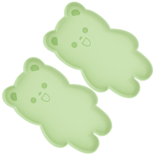 Tapis imperméable en Silicone pour animaux de-ours vert