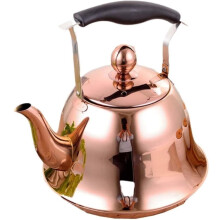 Rose Gold Whistling Tea Kettle 5L for Induction and Gas Stove with AntiScald Handle