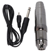 Máquina de tatuagem estilo caneta, estrutura em liga de alumínio, design ergonômico, cabo RCA, longa vida útil, material de alta qualidade, ideal