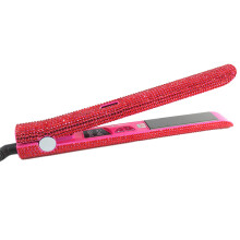 Plancha de pelo 2 en 1 de titanio con placas flotantes 3D, calentamiento instantáneo hasta 244 C para un peinado eficiente, doble voltaje para uso