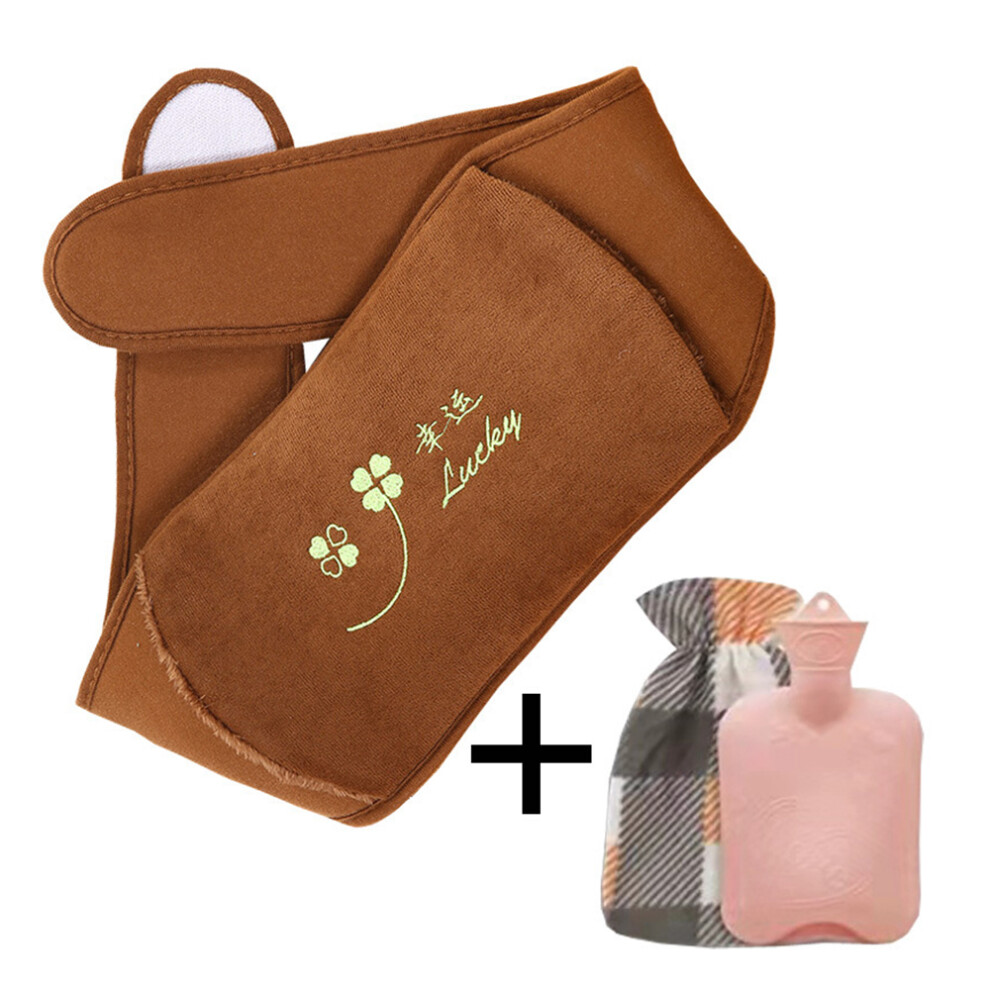 Natural Rubber Materials Hot Water Bottle, Safe and Durable Wrap Around Wearable 3 In 1 Pouch With Soft Plush Cover For Women Men And Children, Porta