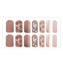 Vernis à ongles adhésifs semi-durcis longue tenue, au design charmant et raffiné, pour une manucure de qualité professionnelle (8 pièces),