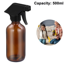 Protect And Preserve, 473 ml, amberkleurige plastic flessen, fijne verstuiver, druppelvrij, UV-bescherming, ideaal voor op reis,