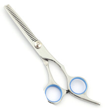 Tesoura de corte de cabelo com cabo deslocado, lâmina afiada, para destros, em aço inoxidável de alta qualidade, ideal para salões de beleza e