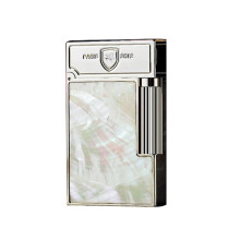 Shenjun Lighter, Pure Copper Butane Lighter, Colorful Shell Inlay, Side Sliding Ignition, Piano Sound