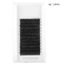 Weiche, leichte Wimpernverlängerungen, anmutig flauschige, geschwungene Wollwimpern, lebendiger Effekt, kleine Größe, rein schwarze Chemiefaser,