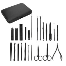 Kit per manicure per uomo e donna, 23 pezzi di strumenti per la cura delle unghie in acciaio inossidabile con manici antiscivolo dal design