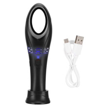 USB Mini Fan Rechargeable Quiet Bladeless Handheld Fan with Stable Base for Eyelash Glue Drying, Aerodynamically Made Cooling Tool with 3 Gear Wind
