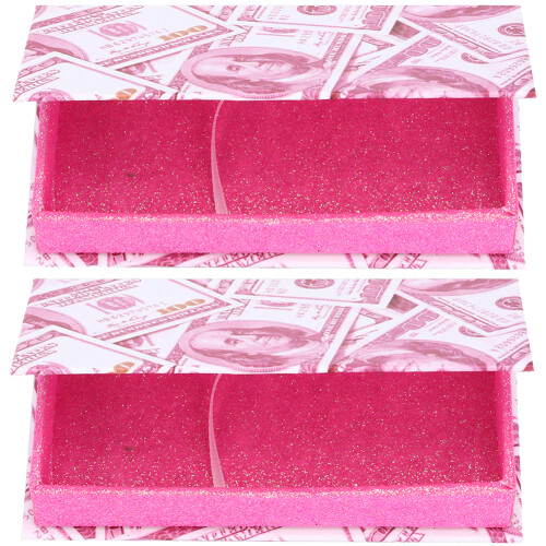 Professional Salons Eyelash Organizer, Window Design Empty Eyelash Box With Dustproof Box And Magnetic Closure, Lightweight Case For 3D Packaging