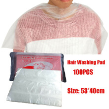 Salon Essentials: Soft Plastic Disposable Capes for Hair Stylists, 53x40cm, 100PCS, Lightweight yet Durable, Suitable for Home and Salon Use,