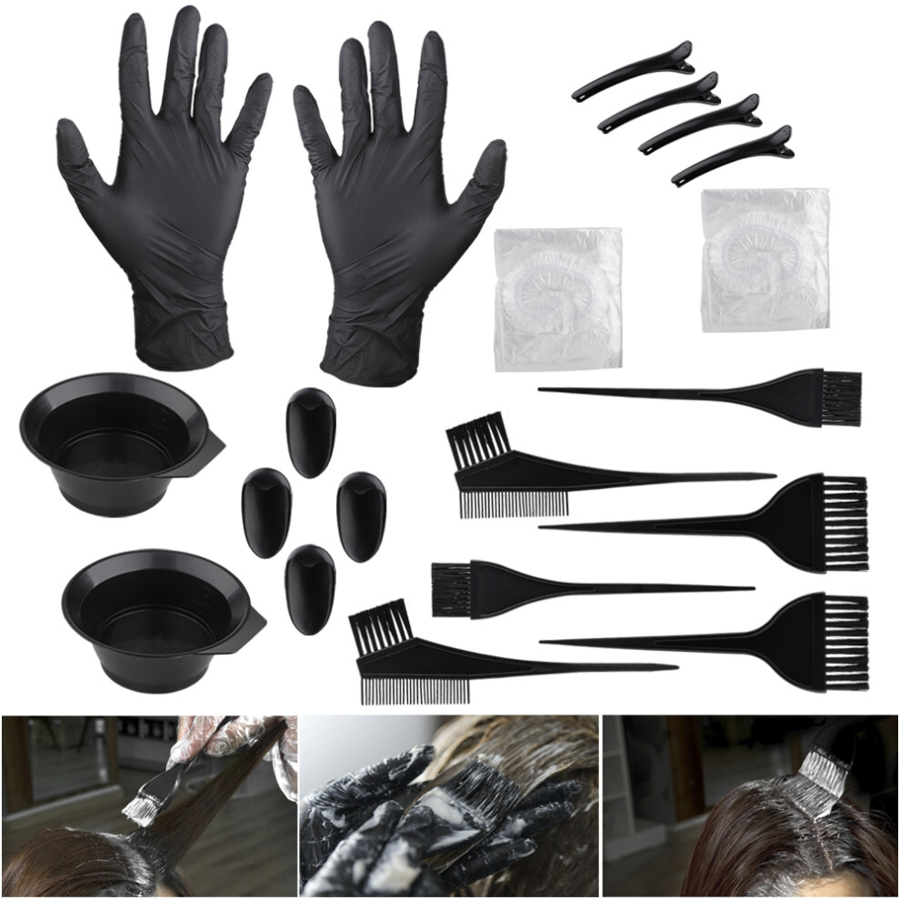 Complete Hair Dye Solution, Precise Application Brushes & Folding Design Mixing Bowl For Salon Grade Results, Suitable For All Hairstyle, 1 Kit