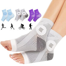 Neuropathy Socks for Women and Men, Toeless Compression Socks with Graduated Compression and Arch Support, Plantar Fasciitis Socks for Foot Pain