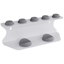Hair Dryer Curling Iron Storage Rack Wall Mounted Or Countertop Organizer Carbon Steel White Holder