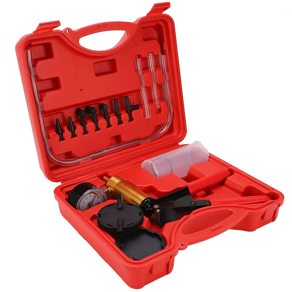 Brake Bleeder Kit With Handheld Vacuum Pump, Vacuum Gauge Display, Ergonomic Grip For Auto And Motorcycle 9094768682098