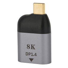 Adaptador USB Tipo C Fêmea para Mini DisplayPort com suporte para saída 4K60Hz e 8K. Design compacto e leve para laptops e tablets. Compatível com