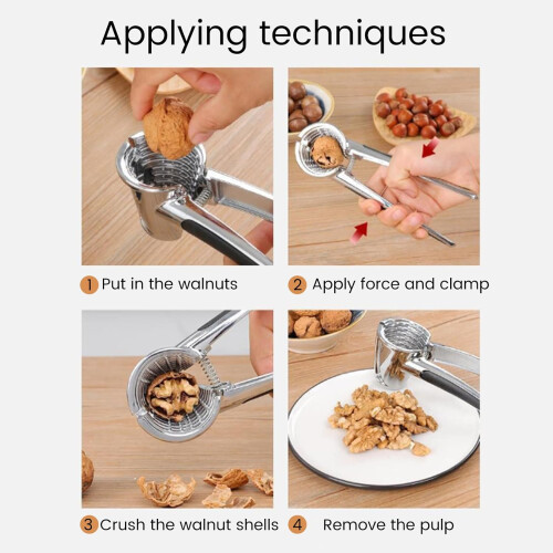 Nut Cracker Tool Portable Chestnut Cutter Multifunctional Walnut Opener With PE NonSlip Handle For Home Kitchen 2