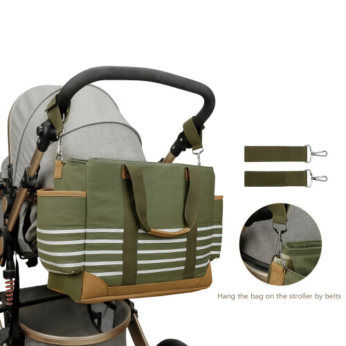 Praktische Mom-Utility-Tasche, ergonomischer Griff-grau 1
