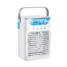 Portable Air Cooler USB Desk Fan with Humidifier 3 Speed Quiet Cooling 7 Color LED for Bedroom Office