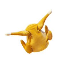 Electric Turkey Leg Hat Plush Toy With Singing Dancing Moving Functions Halloween Christmas Party Soft Comfortable Cap