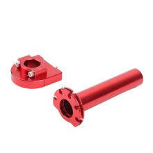 Motorcycle Throttle Handle CNC Machined Big Twist Throttle Grip Red For Most Motorcycles