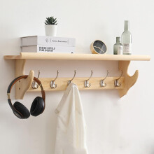 Wall Hooks with Shelf, Rustic Wooden Coat Rack, SpaceSaving WallMounted Organizer For Entryway, Bathroom, And Bedroom