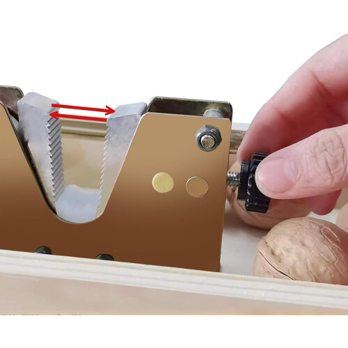 Space Saving With Adjustable Lever Design And Wooden Storage Box Nut Cracker Tool 2