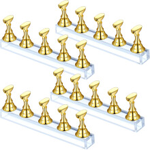 Innovative Nail Art Trainer, Acrylic Nail Art Holder, Magnetic Nail Tips Holders, Multi-Function for Salon & Home Nail Decor (4 Sets)