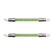 Kreativer Begleiter: Silikonwerkzeuge mit zwei Spitzen, Modellierstift-Set für Tonmodellierung, Strass-verzierter Acrylgriff, Ihr unverzichtbares