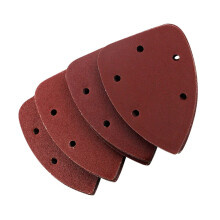 Velvet Backed Sandpaper 40 Pcs HookandLoop Sander Sheets Deep Brown For Palm Sander Surfaces