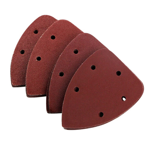 Velvet Backed Sandpaper 40 Pcs HookandLoop Sander Sheets Deep Brown For Palm Sander Surfaces 2
