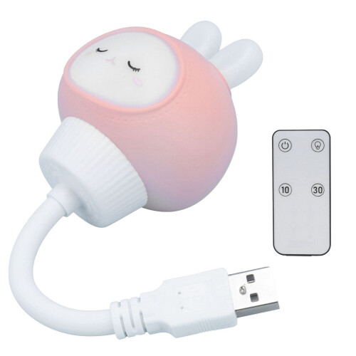USB Bunny Night Light with Remote, 19cm, ABS+PC, 1W, DC5V 2