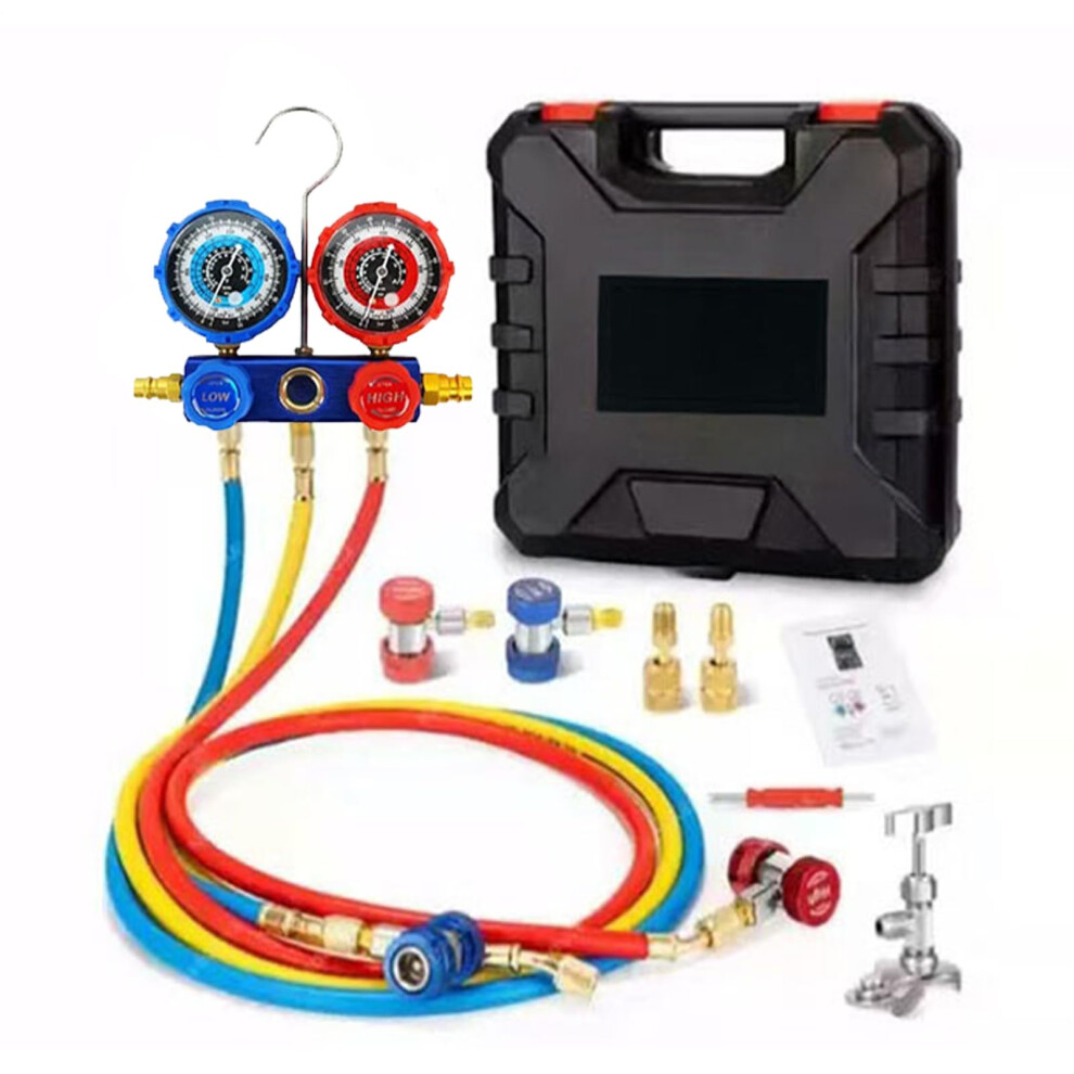 Car Refrigerant Meter Manifold Gauge Kit For Air Conditioner Fluorine Filling, Hvac Gauge Set For Garage And Workshop Maintenance 9199774428415