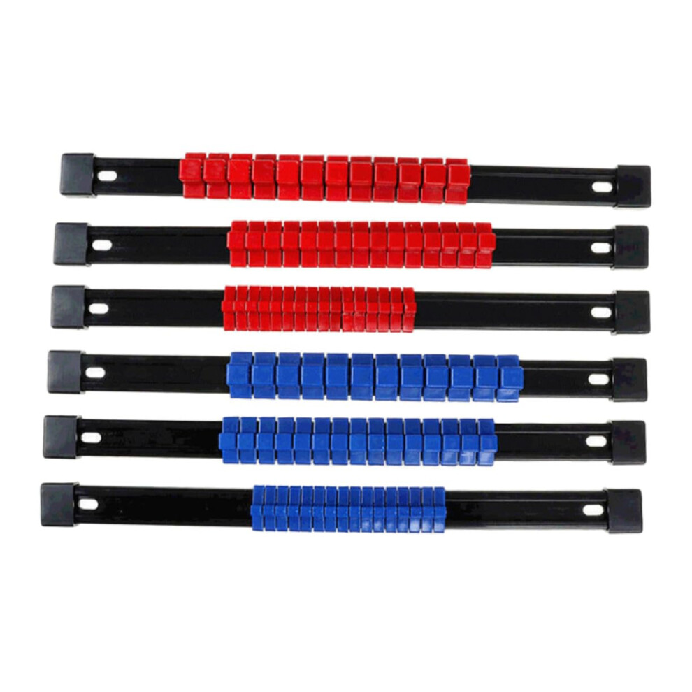 6Pcs Socket Organizer Rail With Ball Bearing Clips Portable Socket Holder For Toolbox Wall Mount Workbench Storage 9187378725696