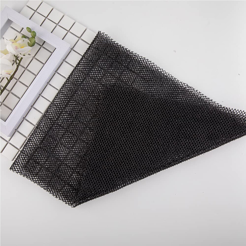 African Washcloth Wash Net, Long Bath Exfoliating Net Sponge, Back Scrubber, Skin Smoother for Women Men, Black
