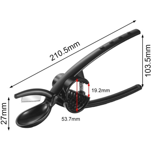 2in1 Ergonomic Nut Cracker for Chestnuts and Nuts, Lightweight Black Design Kitchen Tool 2
