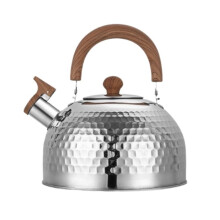 4 Liter Whistling Tea Kettle Stainless Steel Silver Stovetop with Ergonomic HeatResistant Handle