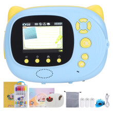 Cámara infantil con impresión térmica, funciones creativas de bricolaje, grabación de vídeo HD, batería recargable, cámara digital con zoom,