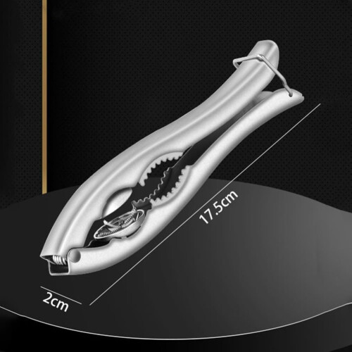 304 Stainless Steel Nutcracker with Ergonomic Rounded Handle for Efficient Walnut and Chestnut Opening 1
