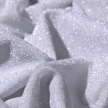 Decorative Glitter Fabric For DIY Crafts And Sewing Silver Color Suitable For Dresses Curtains Accessories