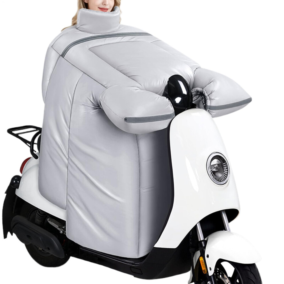 Motorcycle Leg Warmer Waterproof Windproof Blanket With Plush Lining And Gloves For Winter Riding 9199774429351