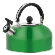 Stove Kettle 3L Stainless Steel Whistling Kettle With Handle Green 18.5 X 19 Cm Stovetop Camping