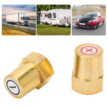 2Pcs Brass Battery Terminal Post Connectors for Cars, RVs, Trucks & Audio